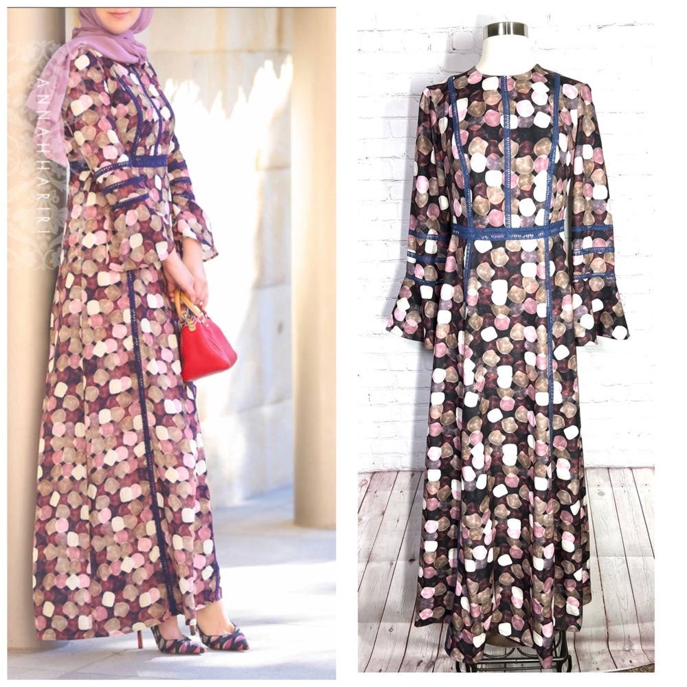 ⏳••NWT🤩 |•ANNA HARIRI•| Lokum Maxi Long Sleeve Dress - Picture 5 of 16